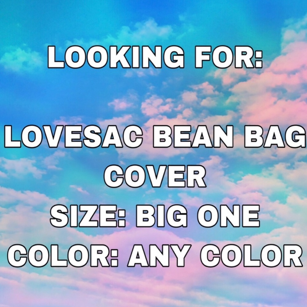IN SEARCH OF: lovesac big one (cover only!)